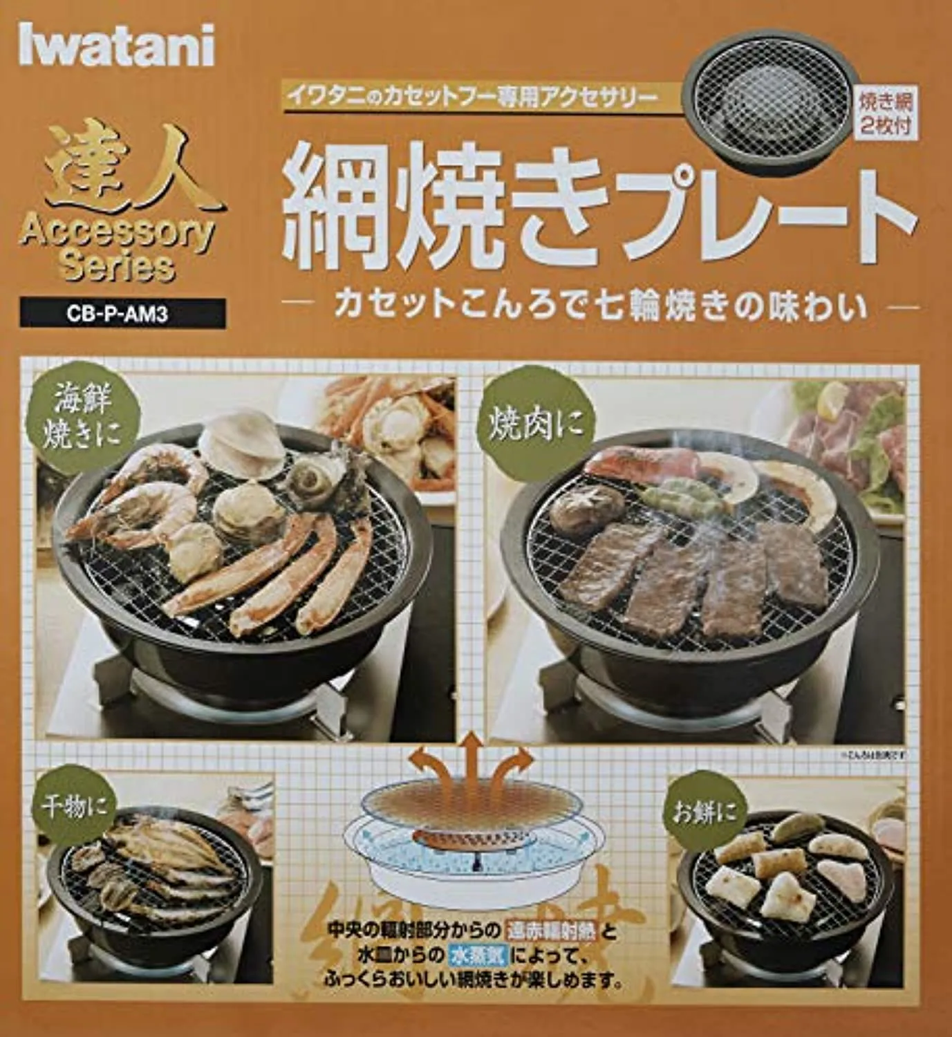 AKBLL Grill Plate CB-P-AM3, M, Black