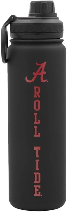 Alabama Water Bottle - Black Double Walled Stainless Steel 24 oz Keeps Drinks Cold or Hot