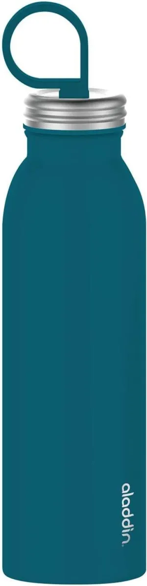 Aladdin Chilled Thermavac Stainless Steel Water Bottle 0.55L Aqua Blue – Insulated Metal Water Bottle - Keeps Cold for 9 Hours - BPA-Free Thermos Flask - Leakproof - Dishwasher Safe
