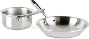 All-Clad - 4108201S All-Clad Kitchen Helper Fry Sauce pan, 8 inch and 1 quart, Steel