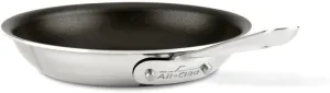 All-Clad D3 3-Ply Stainless Steel Fry Pan 8 Inch Induction Oven Broiler Safe 600F Pots and Pans, Cookware Silver