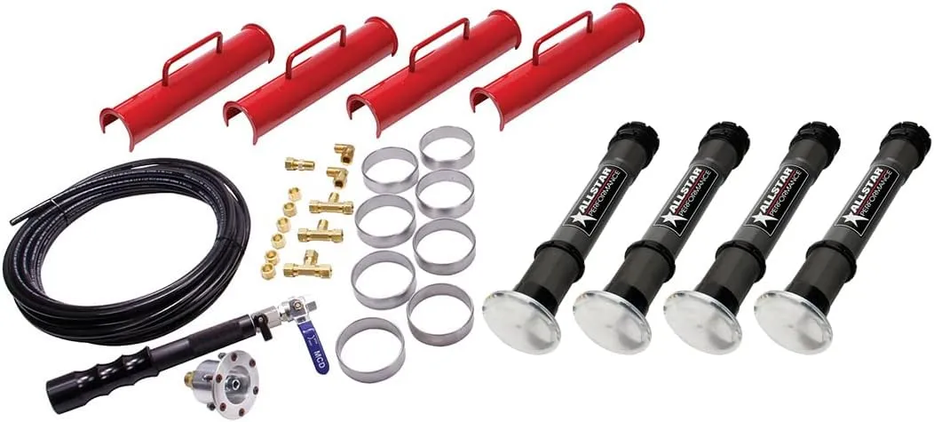 Allstar Performance Air Jacks Complete Kit 4pcs 15.25in w/Dirt Foot