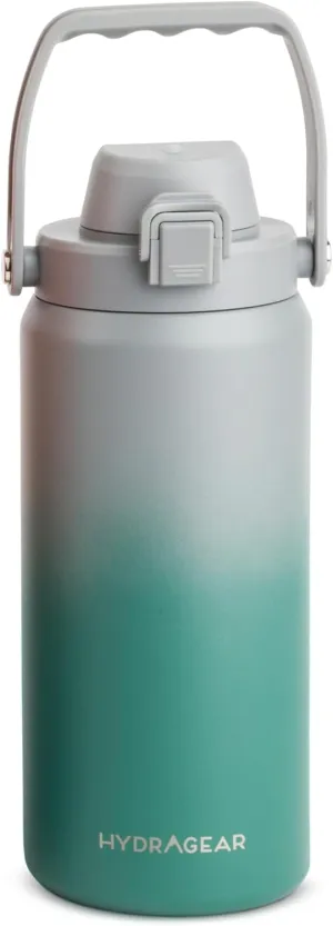 Alpine Insulated Stainless Steel Bottle with Leak-Proof Flip Lid - 40 Oz - Pewter