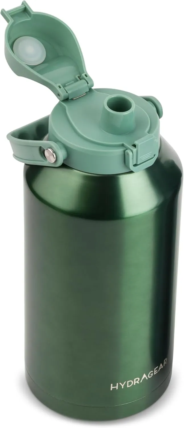Alpine Insulated Stainless Steel Bottle with Leak-Proof Flip Lid - 80 Oz - Matte Matcha
