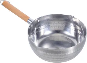 Aluminium Chef Pan Japanese Style Outdoor Camping Skillet Fry Pan with Wooden Handle for Stove