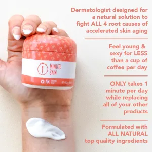 AM Collagen Eye and Face Cream w/Zinc Oxide Sunscreen - Anti-Aging Lift - First All Natural Recipe to aid Glow, Renewal & Moisturize - Advanced Beauty Serum - 2 Oz (59 ml)