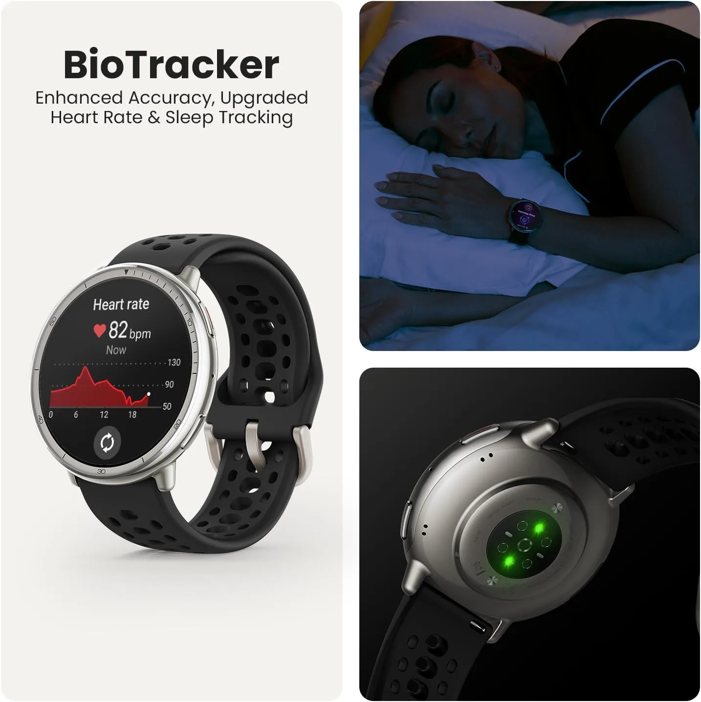 Amazfit Active 2 Smart Watch 44mm, GPS Maps with Direction, Fitness Tracker, 10 Day Battery, Sleep Monitor, 160  Sport Modes, Water Resistant, for Android & Apple iPhone, Black Silicone