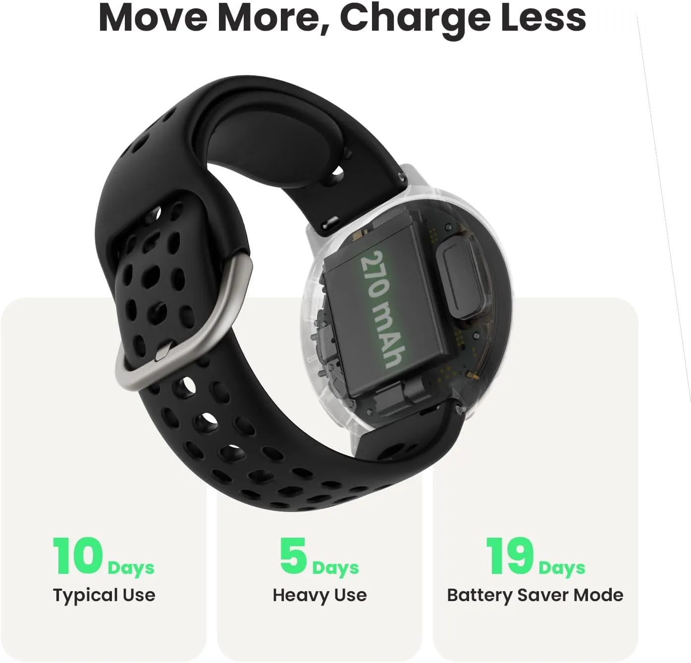 Amazfit Active 2 Smart Watch 44mm, GPS Maps with Direction, Fitness Tracker, 10 Day Battery, Sleep Monitor, 160  Sport Modes, Water Resistant, for Android & Apple iPhone, Black Silicone