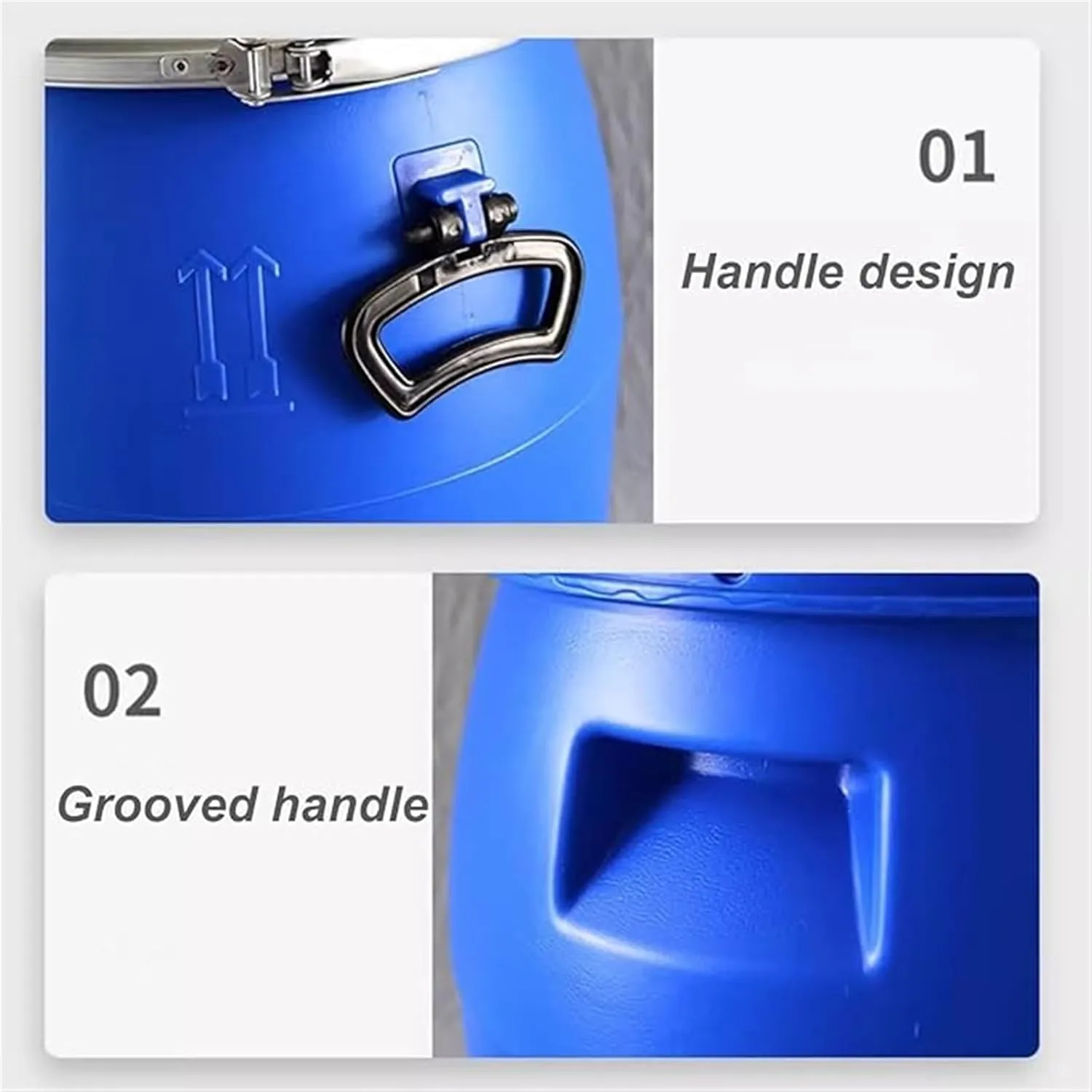 AMAZWI Blue 30L/50L/60L/100L/120L/160L/200L Outdoor Water Tank,Thick Plastic Water Storage Container Portable Water Container Home Storage Bucket Camping Water Storage(30L)