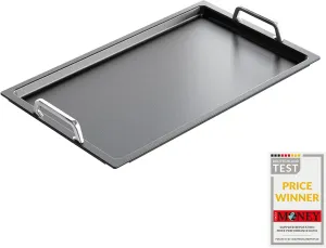 AMT Gastroguss The "World´S [.]" Professional Grill Plate, 53 x 33 cm, 2 cm deep, Stainless Steel Handles, die-cast Aluminium, Non-Induction, Lotan® Non-Stick Coating, AMZN-25333-G-US