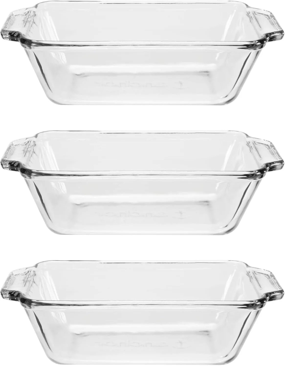 Anchor Hocking Glass Bread Pan, 1.5 Quart Loaf Pan, Set of 3