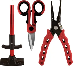Angler's Best 3-Piece Tool Kit: Multifunctional Fishing Gear and Tackle Box Essential, Fishing Line Cutting Scissors, Fishing Hook Remover, and Fishing Pliers