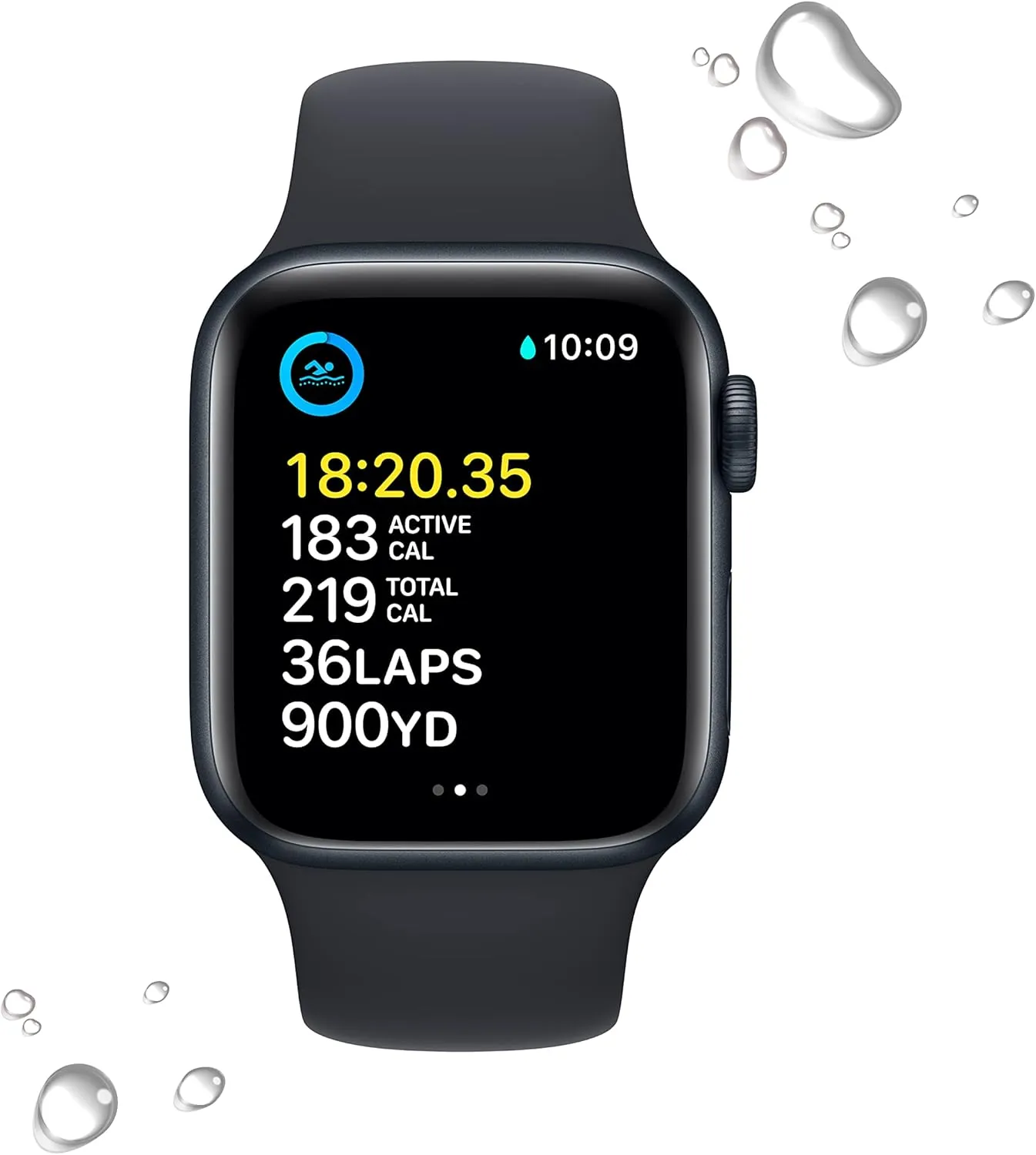 Apple Watch SE (2nd Gen) (GPS, 40mm) - Midnight Aluminum Case with Midnight Sport Band, S/M (Renewed)