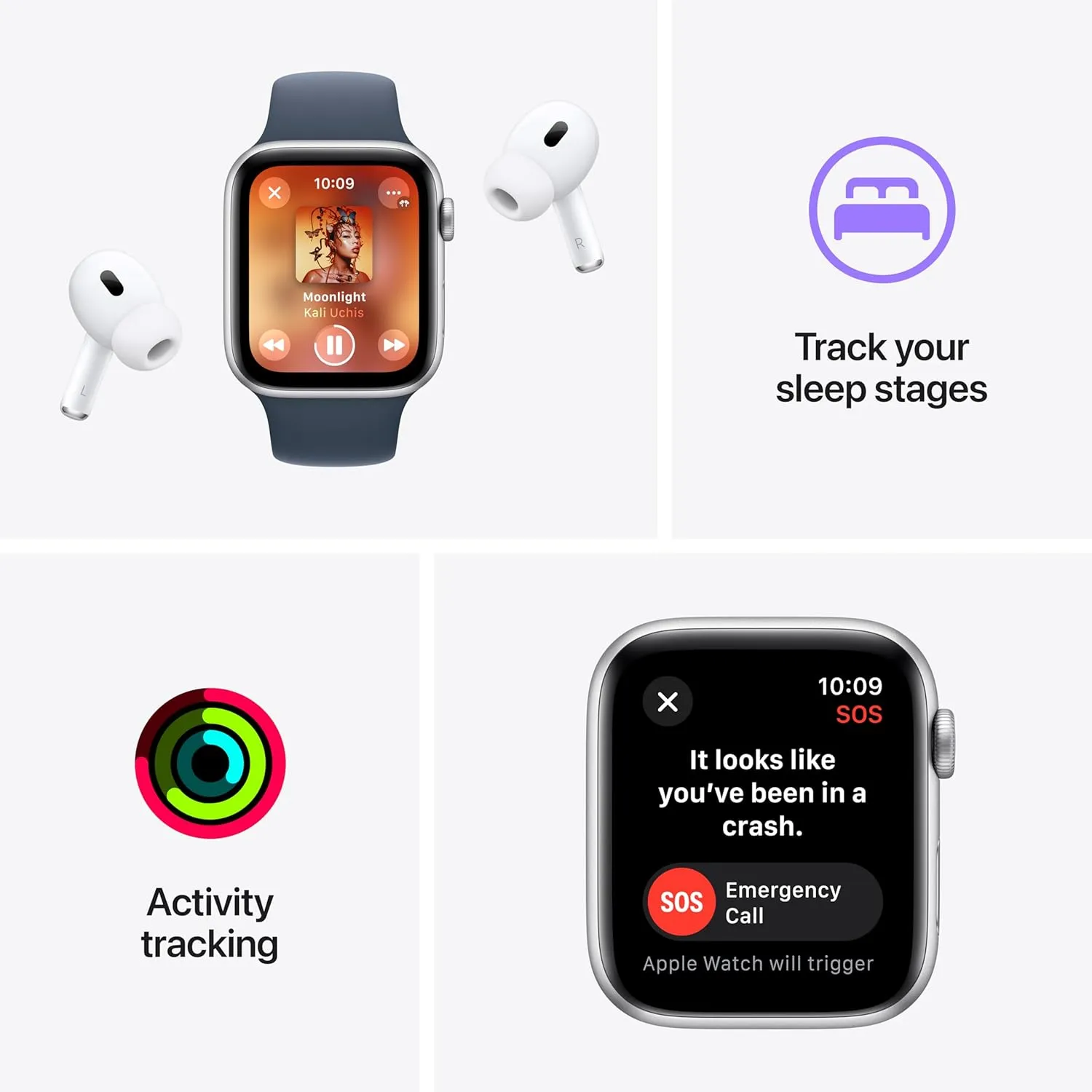 Apple Watch SE (2nd Gen) (GPS, 40mm) Starlight Aluminum Case with Starlight Sport Band, S/M (Renewed)