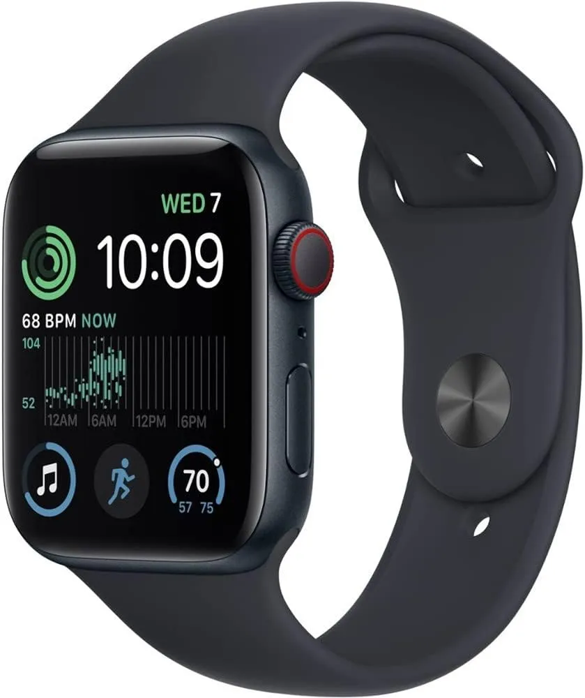 Apple Watch SE (2nd Gen) (GPS   Cellular, 40mm) - Midnight Aluminum Case with Midnight Sport Band, M/L (Renewed)