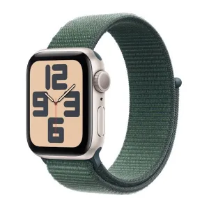 Apple Watch SE GPS 40mm Starlight Aluminium Case with Lake Green Sport Loop