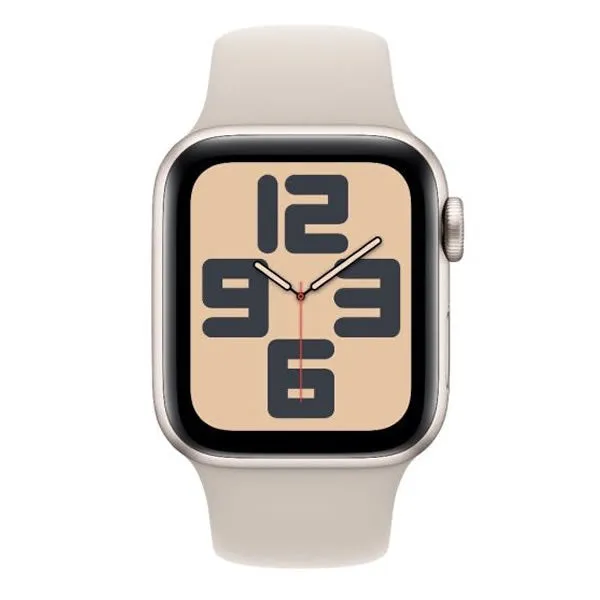 Apple Watch SE GPS 44mm Starlight Aluminium Case with Starlight Sport Band - M/L