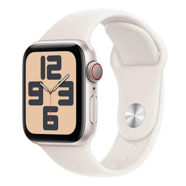 Apple Watch SE GPS   Cellular 40mm Starlight Aluminium Case with Starlight Sport Band M/L