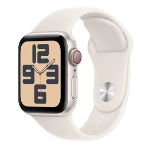 Apple Watch SE GPS   Cellular 40mm Starlight Aluminium Case with Starlight Sport Band M/L