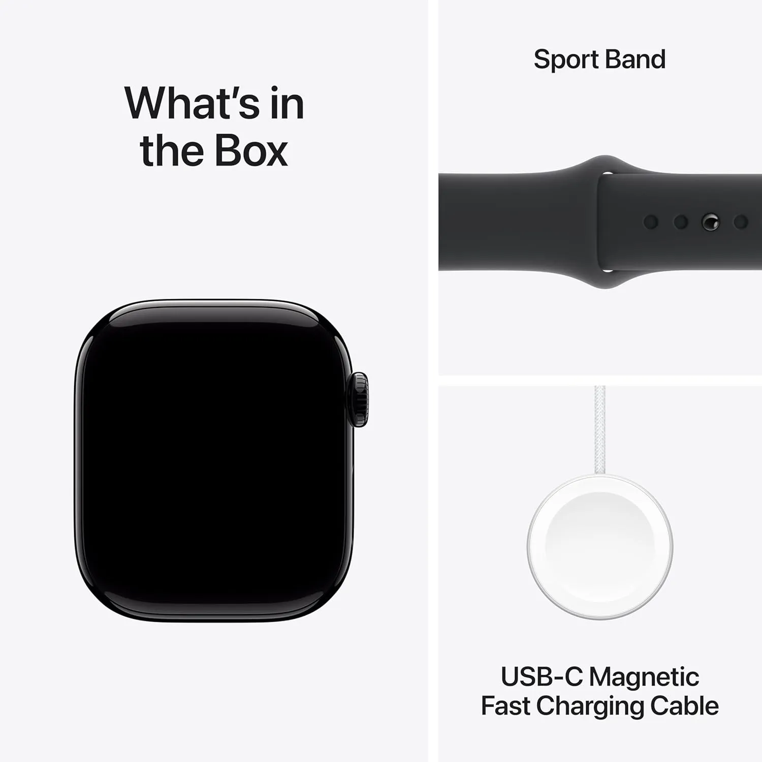 Apple Watch Series 10 [GPS 42mm] with Jet Black Aluminium Case with Black Sport Band - S/M. Fitness Tracker, ECG App, Always-On Retina Display, Water Resistant with AppleCare  (2-Years)