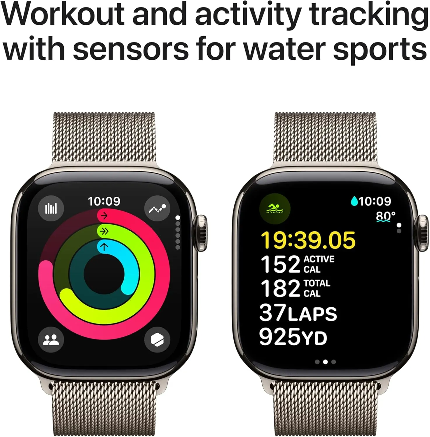 Apple Watch Series 10 [GPS   Cellular 42mm case] Smartwatch with Natural Titanium Case with Natural Milanese Loop. Fitness Tracker, ECG App, Always-On Retina Display, Carbon Neutral