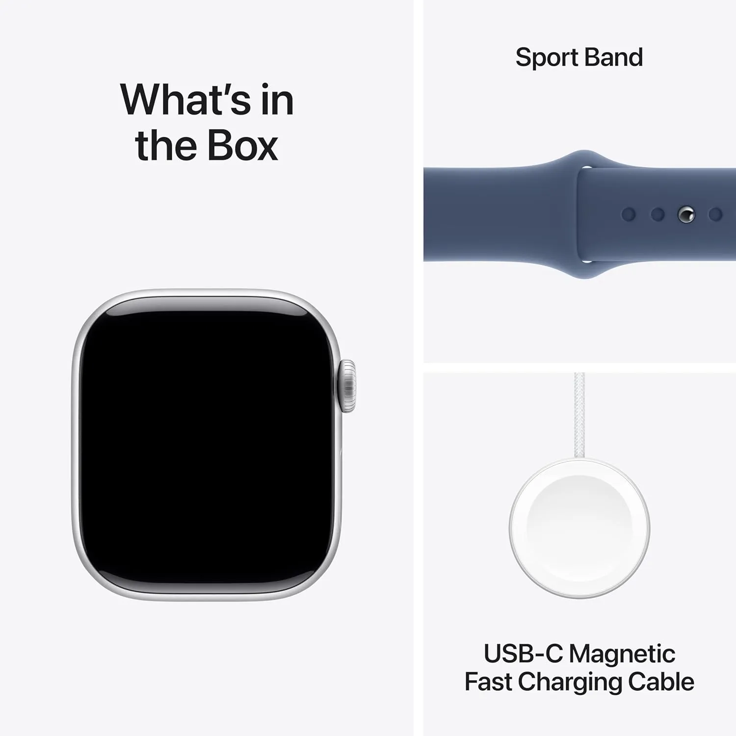 Apple Watch Series 10 [GPS   Cellular 42mm case] Smartwatch with Silver Aluminium Case with Denim Sport Band - S/M. Fitness Tracker, ECG App, Always-On Retina Display, Water Resistant