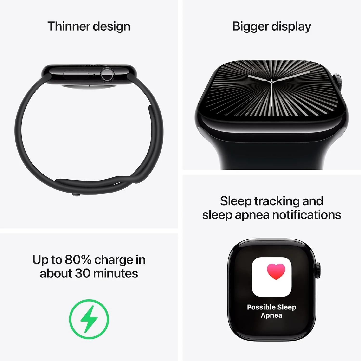 Apple Watch Series 10 [GPS   Cellular, 42mm] - Rose Gold Aluminum Case with Denim Sport Band, S/M (Renewed)