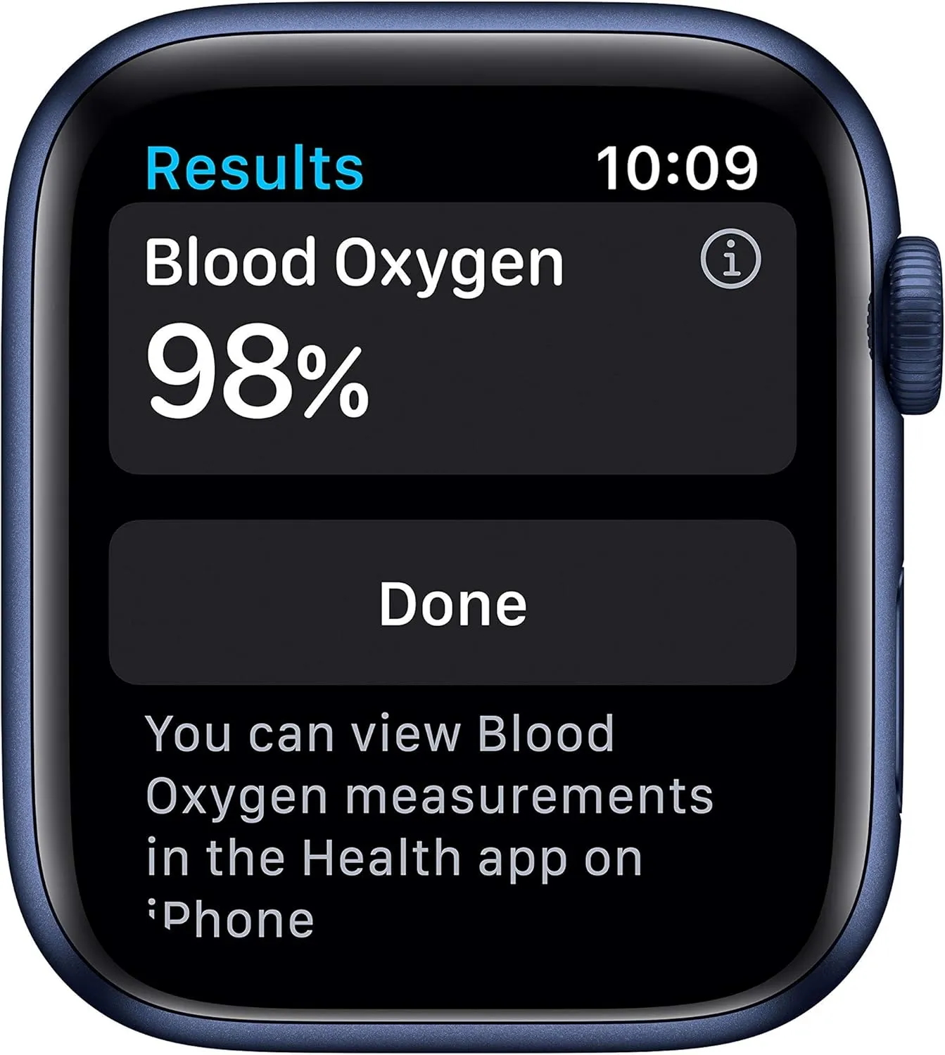 Apple Watch Series 6 (GPS, 44mm) - Blue Aluminum Case with Deep Navy Sport Band (Renewed)