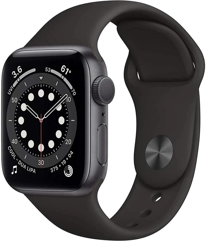 Apple Watch Series 6 (GPS   Cellular, 40mm) - Space Gray Aluminum Case with Black Sport Band (Renewed)