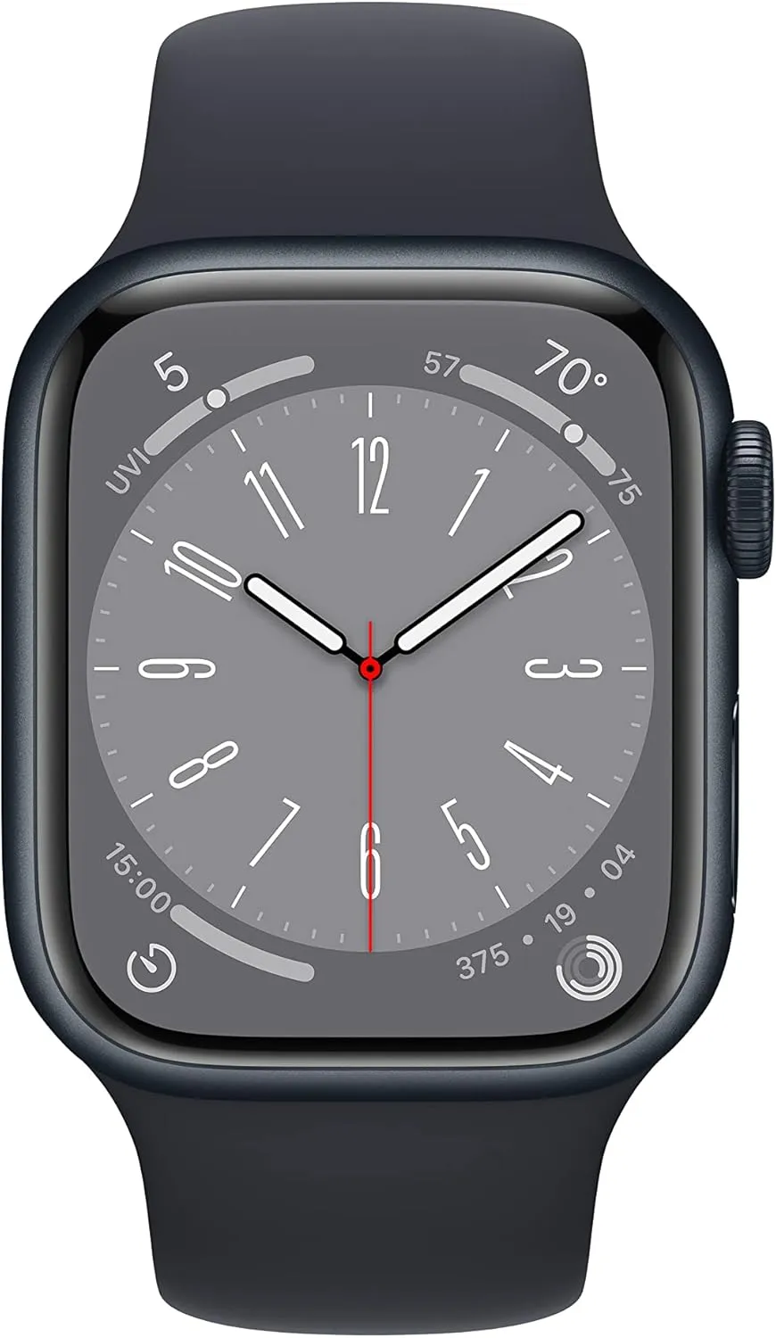 Apple Watch Series 8 (GPS   Cellular, 41MM) - Midnight Aluminum Case with Midnight M/L Sport Band (Renewed Premium)