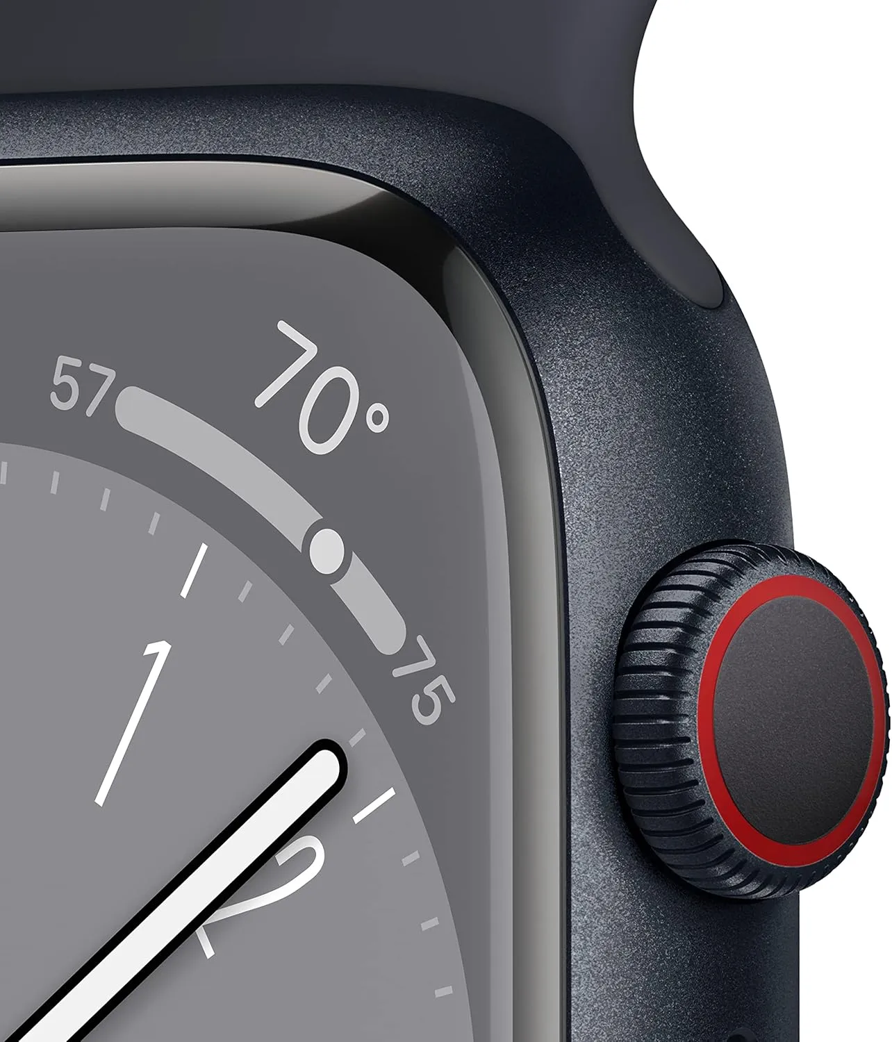 Apple Watch Series 8 (GPS   Cellular, 41MM) - Midnight Aluminum Case with Midnight M/L Sport Band (Renewed Premium)
