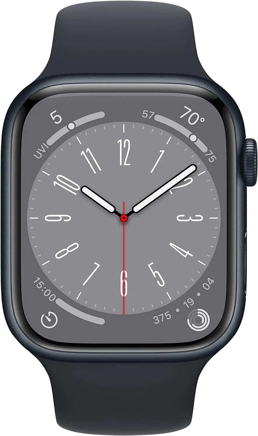 Apple Watch Series 8 (GPS   Cellular, 45mm) - Midnight Aluminum Case with M/L Midnight Sport Band (Renewed Premium)