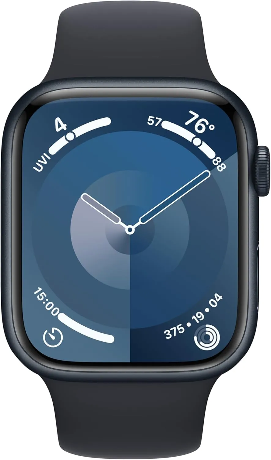 Apple Watch Series 9 (GPS   Cellular 45mm) Midnight Aluminum Case with Midnight Sport Band M/L (Renewed)