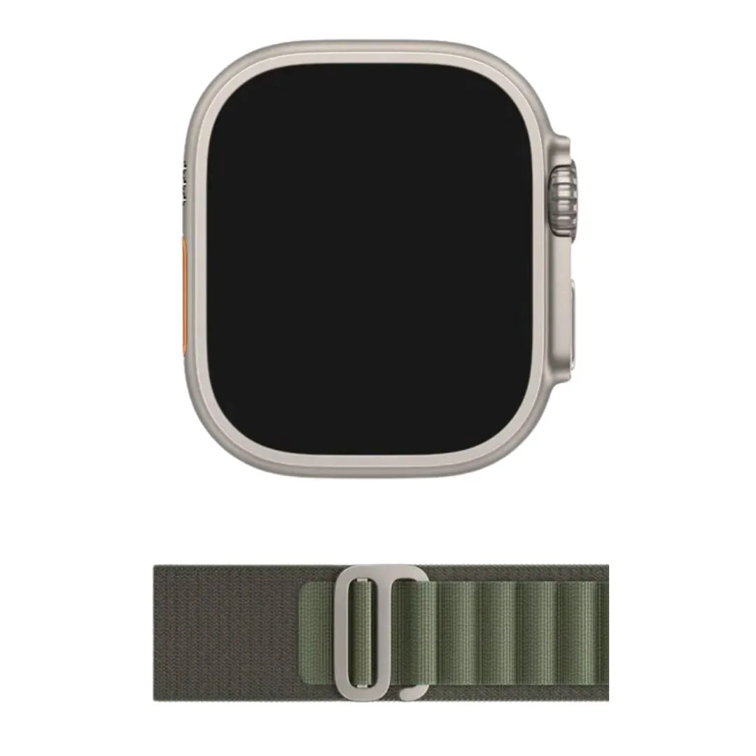 Apple Watch Ultra 49mm Titanium Case GPS   Cellular with Green Alpine Loop - Refurbished (Grade-A)