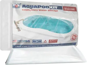 AquaPod Kit 2.0 Replacement Liner Emergency Water Bladder USA Made BPA Free Hurricane Survival Bathtub Drinking Solution No Pump in Bag