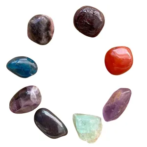 Arthritis Crystals Set with Amethyst, Apatite, Carnelian, Hematite, Rose Quartz, and More