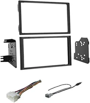 ASC Audio Premium Car Stereo Dash Install Kit, Wire Harness, and Antenna Adapter for Double Din Radio, 1 Kit, Black, Physical Controls, SUV, 2003-2008 Honda Pilot (No Factory NAV Vehicles)