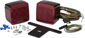 attwood 14065-7 Submersible Multi-Function LED Trailer Light Kit, Silver, One Size