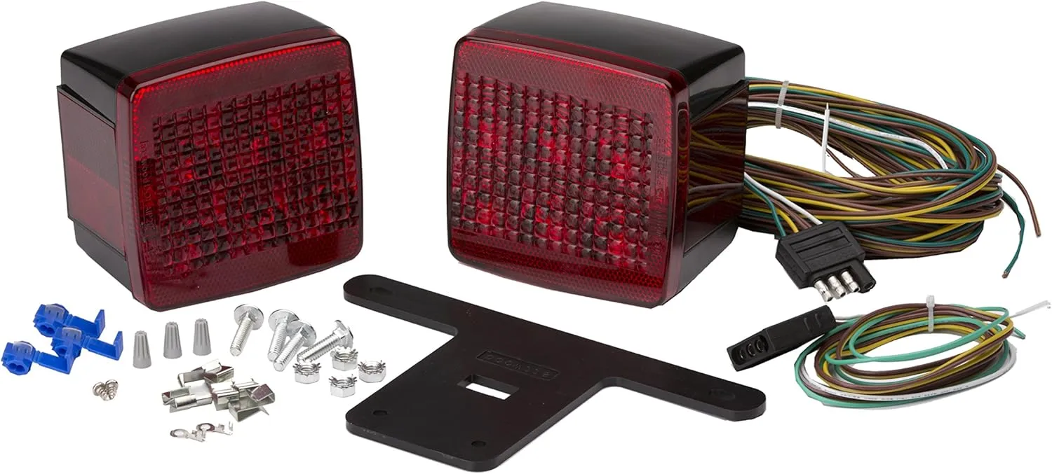 attwood 14065-7 Submersible Multi-Function LED Trailer Light Kit, Silver, One Size