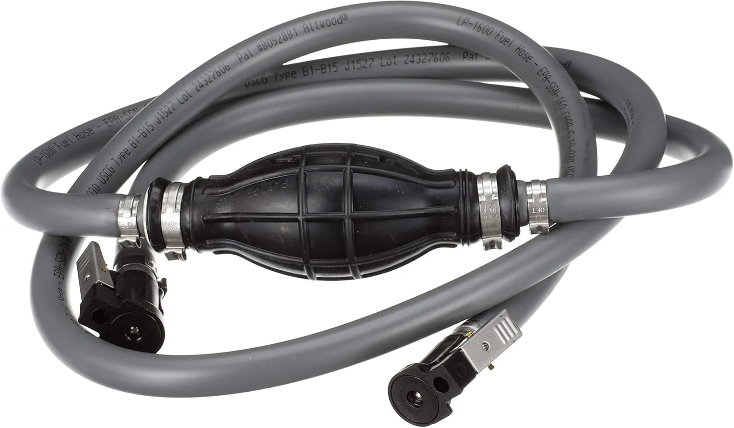 Attwood 93806ELP7 Fuel Line Kit — for Johnson and Evinrude Engines, 6 Feet Long, 3/8-In. Diameter, with Hose Fittings