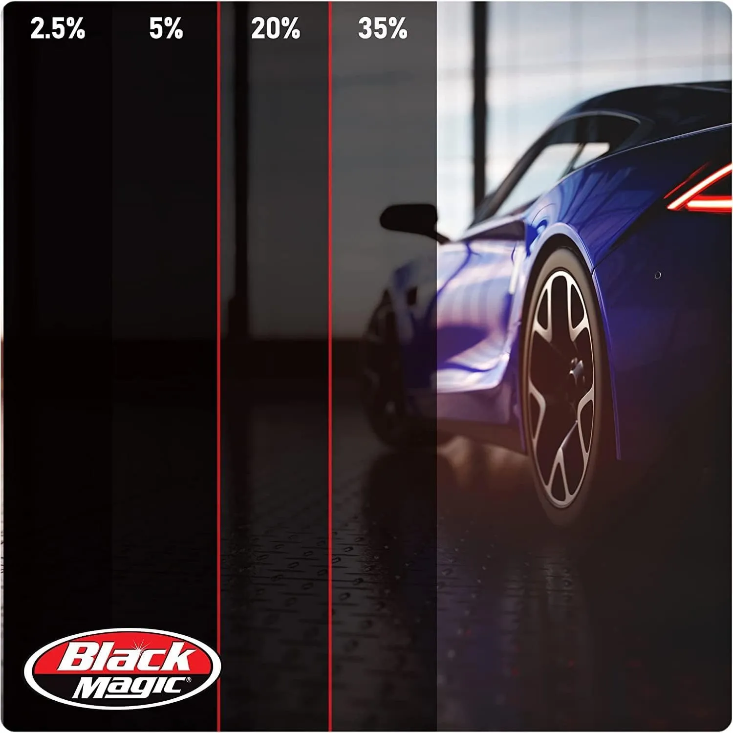 Auto Expressions Black Magic 5044831 Select Scratch Resistant Tint Film, 20% VLT, 24-Inches x 78-Inches