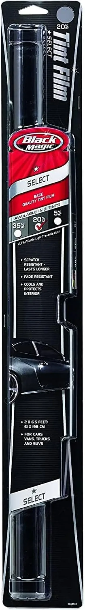 Auto Expressions Black Magic 5044831 Select Scratch Resistant Tint Film, 20% VLT, 24-Inches x 78-Inches