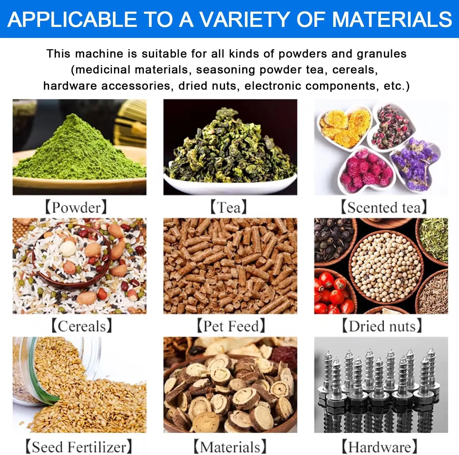 Automatic Dispensing Machine Quantitative Weighing Powder Rice Granule Dispenser Sugar Filling Machine 10-999g/10-1500g,Granule Bottle Pouch Filling Machine,w/Foot Pedal,10gto999g