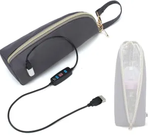 Baby Bottle Warmer Bag, USB Baby Bottle Warmer Heater Insulated Bag, Composite Heating Element Warming Bag Portable USB Heating Intelligent Warm Milk Tool Insulation Cover for Travel