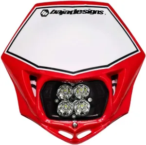 Baja Designs Motorcycle Squadron Sport (D/C) Headlight Kit with Red Shell