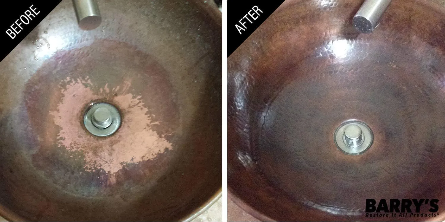 Barry's Restore It All Products - Copper Patina Rescue Homeowner Kit | The #1 ALL-IN-ONE Copper Patina Restoration KIT! Sinks, Hardware, Tables & Faucet Fixtures