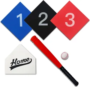 Baseball Tee Ball Set – T Ball Set, Bat and Ball Set with 4 pc Bases for Kids Toddler Age 3 , Soft Plastic Foam for Kids Softball Games & First Sport Gr, Indoor Outdoor Backyard