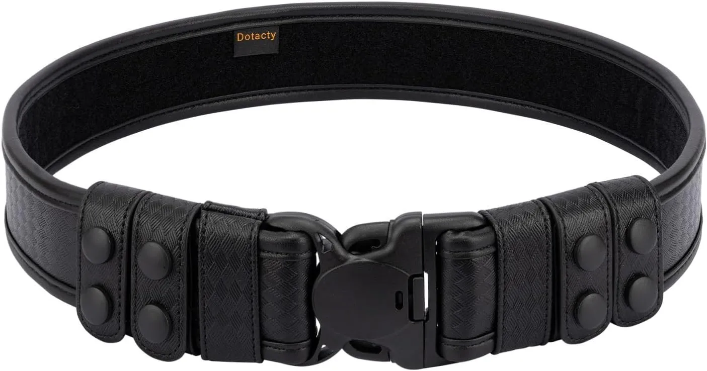 Basketweave Duty Belts Police Law Enforcement Sheriff Security 2" Outer Belt Loop Liner Tri-Release Buckle 4 Keepers