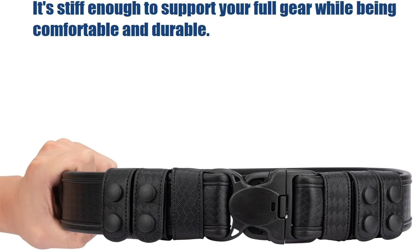 Basketweave Duty Belts Police Law Enforcement Sheriff Security 2" Outer Belt Loop Liner Tri-Release Buckle 4 Keepers