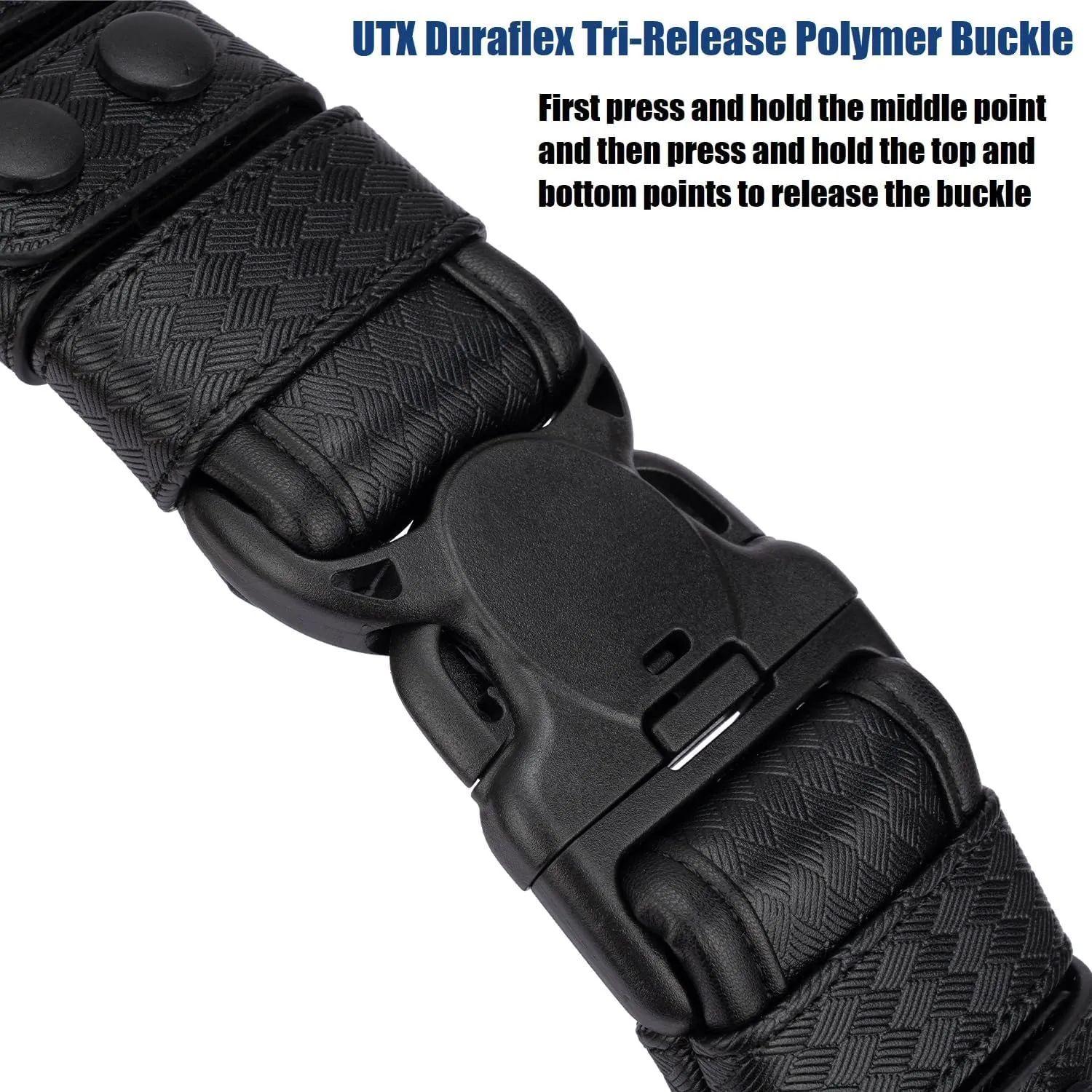 Basketweave Duty Belts Police Law Enforcement Sheriff Security 2" Outer Belt Loop Liner Tri-Release Buckle 4 Keepers